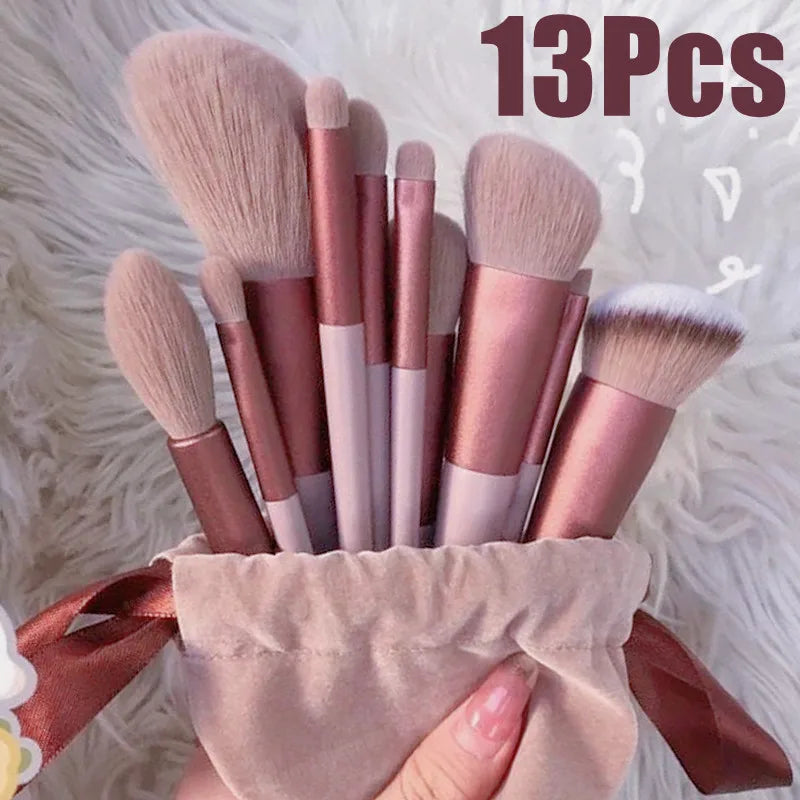 13 PCS Pincéis de Maquiagem - Kit De Pincéis De Maquiagem 13 Pcs Eye Shadow Foundation.